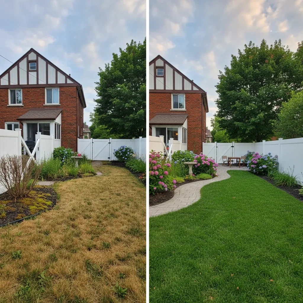Legacy Landscaping Etobicoke Landscaping transformation - before and after in Etobicoke